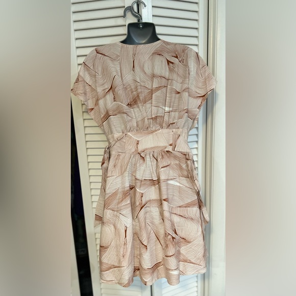 Indikah by Angel Biba NWOT Boho chic dress in dusty rust and cream - size medium - Picture 3 of 9